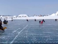 小寒时节 新疆博斯腾湖冰雪旅游别有特色